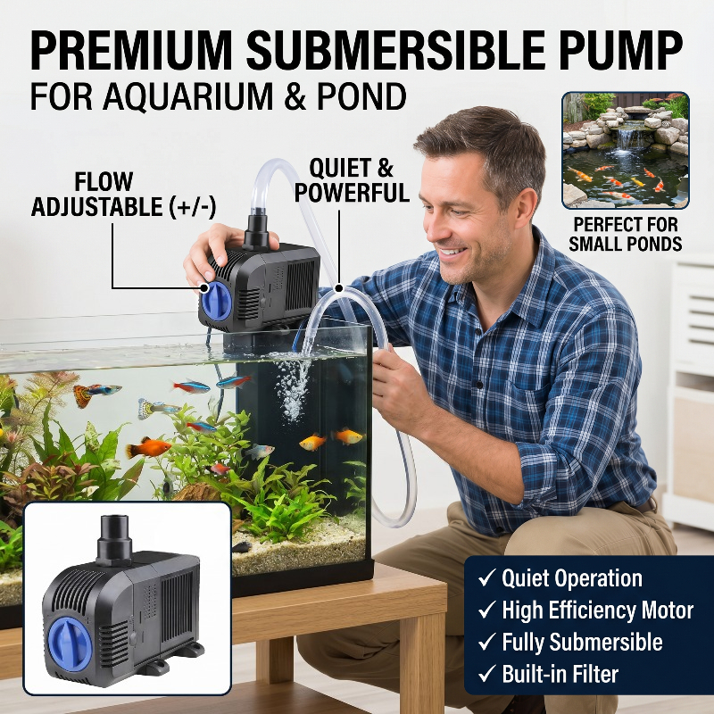 Marine Aquarium Nano - Ultra-Quiet HJ series 500—3000L/H Submersible Water